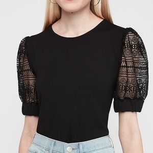 Lace bubble sleeve